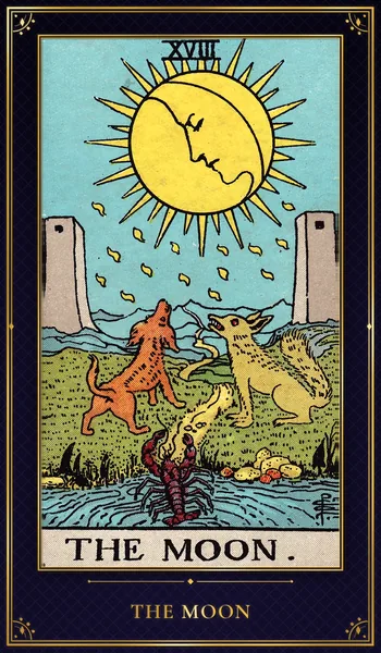 The Moon — Rider–Waite tarot card