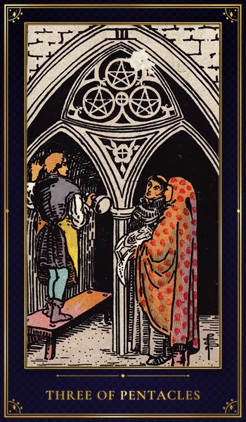 Three of Pentacles — Rider–Waite tarot card