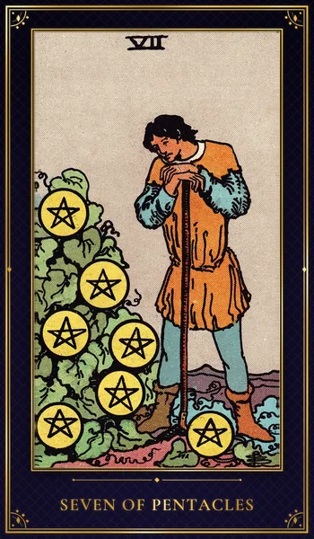 Seven of Pentacles — Rider–Waite tarot card