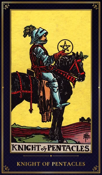 Knight of Pentacles — Rider–Waite tarot card